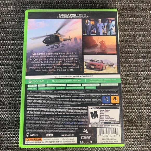 Grand Theft Auto 5 V (Microsoft Xbox One, 2014) complete with map game five gta - Picture 2 of 6